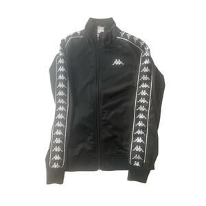 Kappa 222 Banda Anniston Black/white Track Jacket salon fit size small